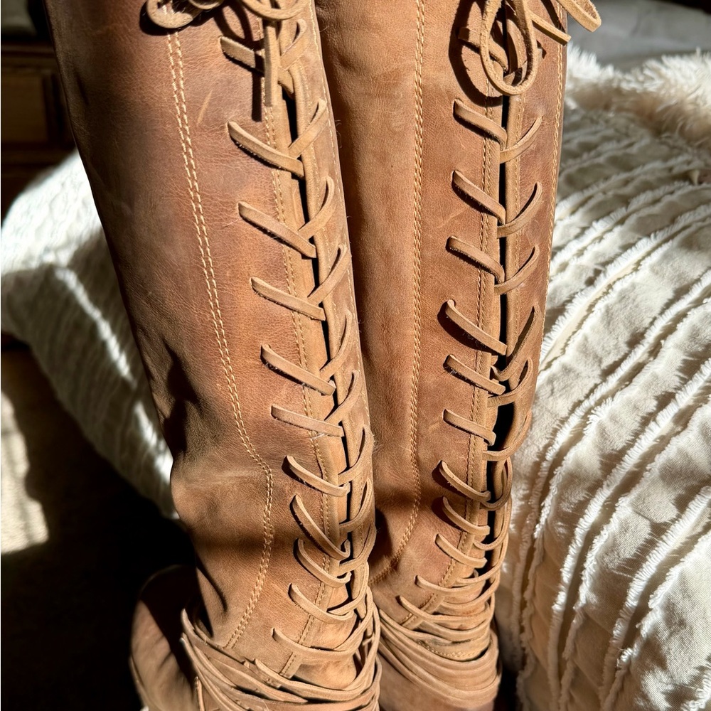 Chestnut Brown Leather Boots - Arturo Chiang